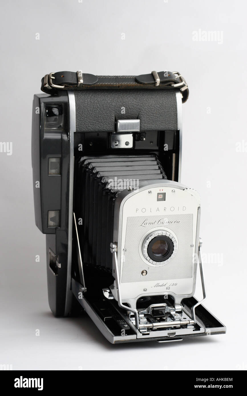 Fold-out Polaroid Camera Stock Photo