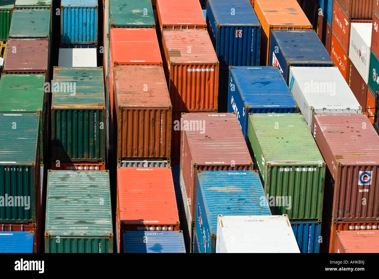 Shipping Containers Modern Terminals Hong Kong Docks Stock Photo Alamy