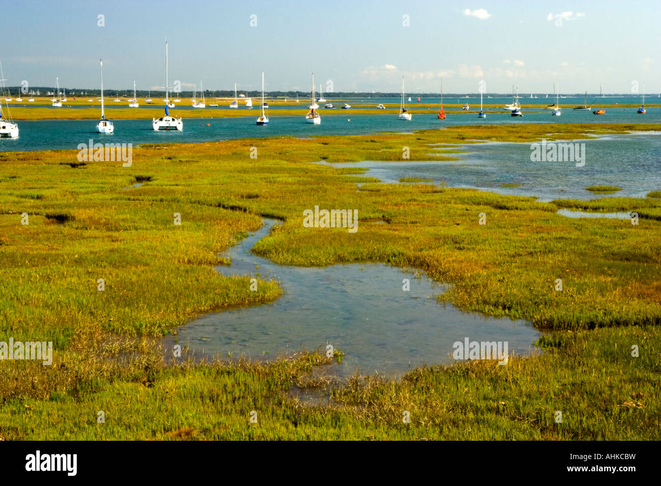 Keyhaven Marshes & Moorings, Hampshire, UK Stock Photo - Alamy