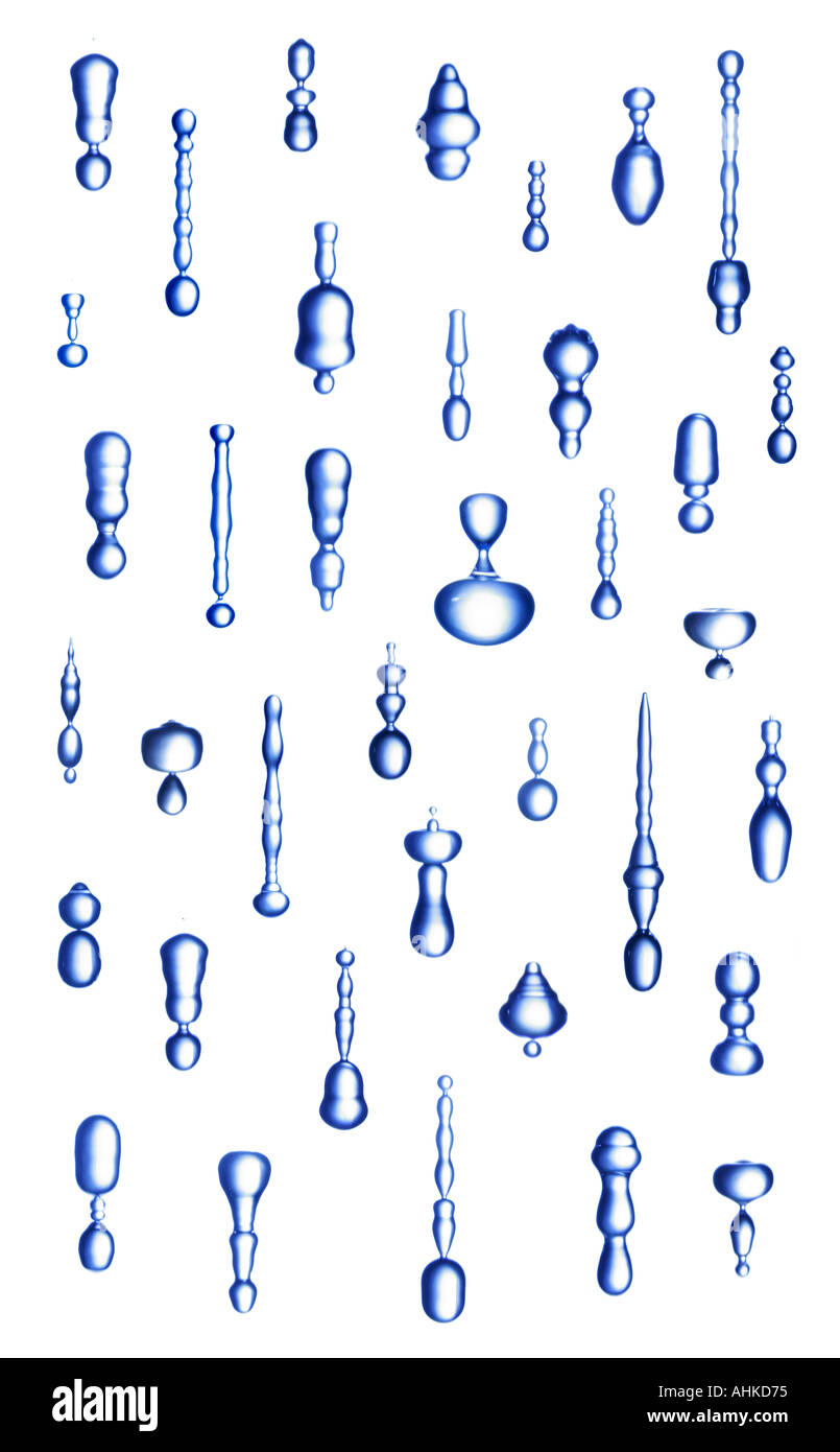 variation of water drops Stock Photo