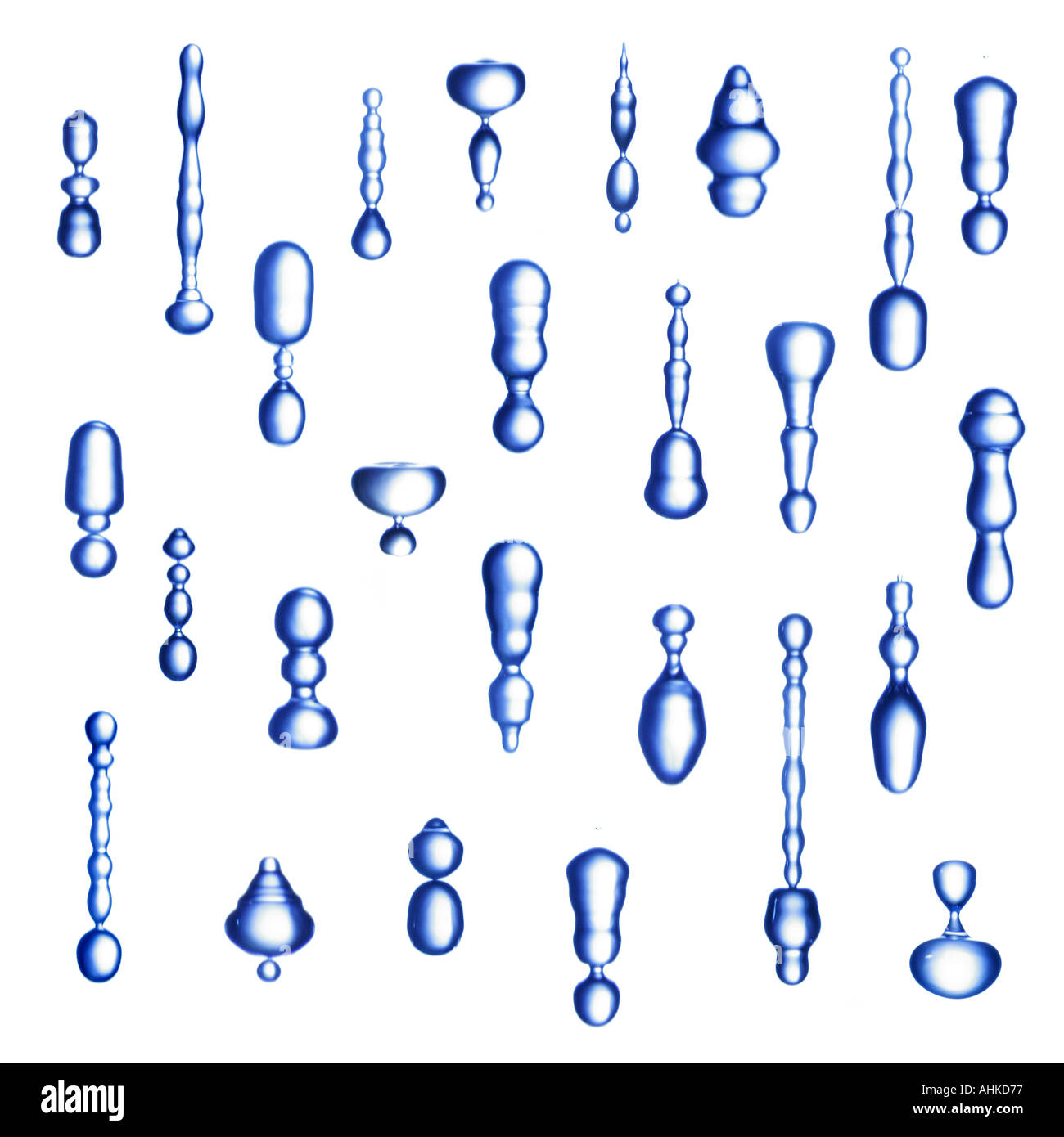 variation of water drops Stock Photo