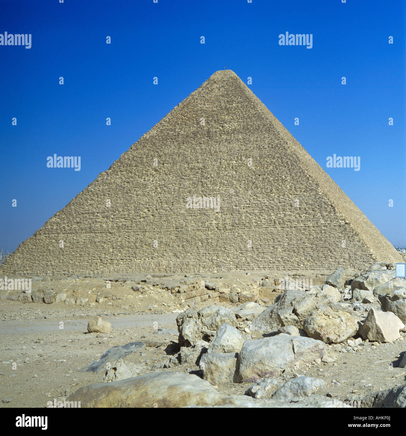 pyramid of keops area of gizeh egypt Stock Photo