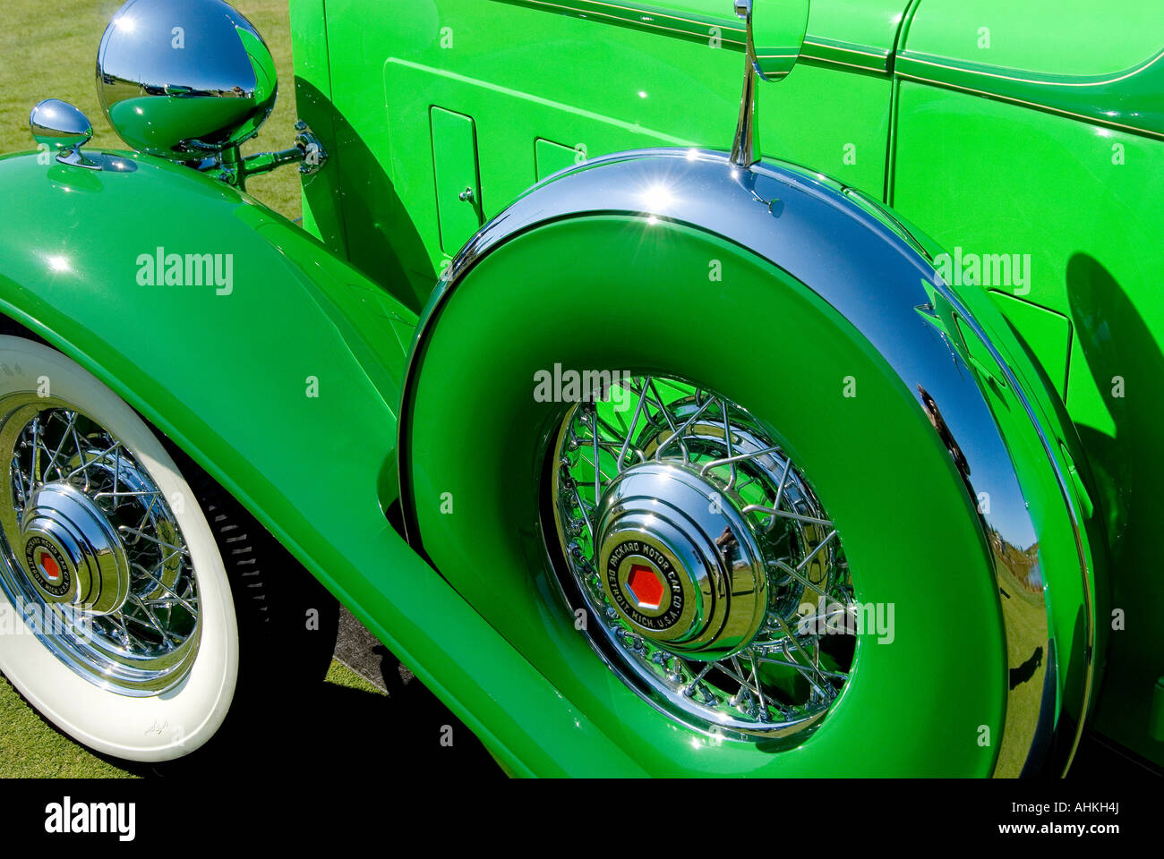 Green 1932 Packard 900 Stock Photo