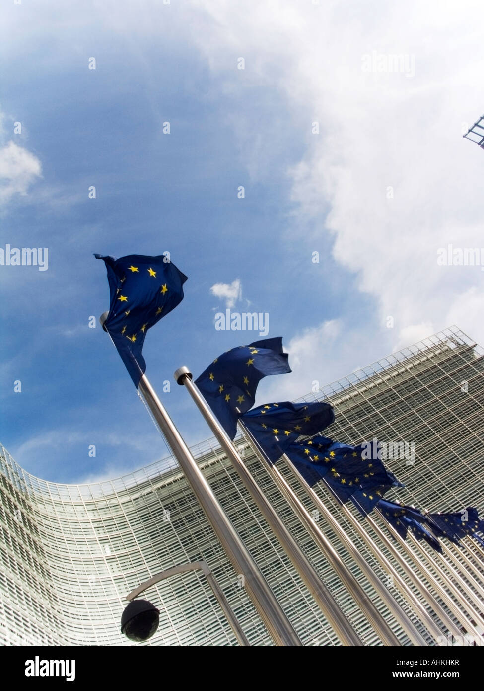 The Berlaymont building on Schuman platz Rue de la Loi in Brussels Belgium is the headquarter of the European Commission Stock Photo