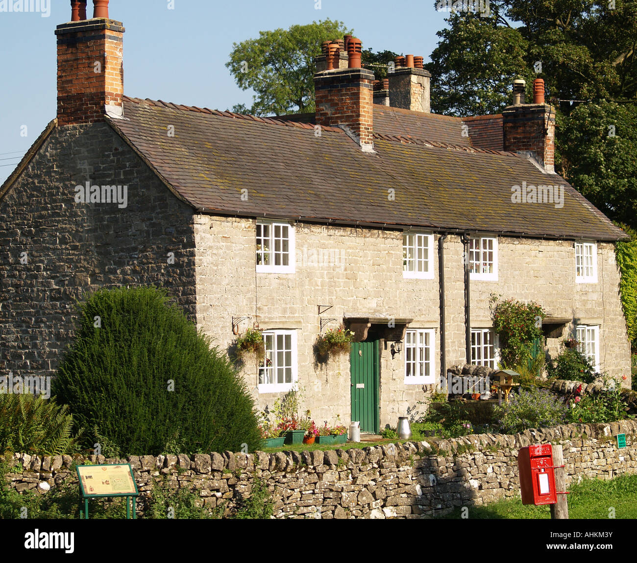 A Cottage In Tissington Village Peak District National Park Stock