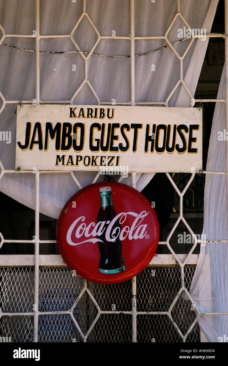 Africa Kenya Tanzania frontier border Coca Cola Stock Photo