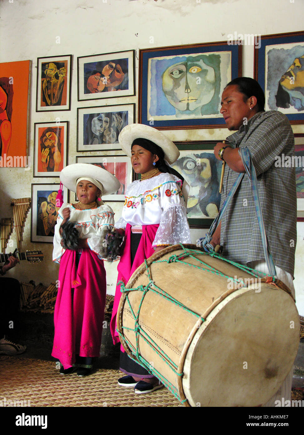 Traditional music band, Ecuador, South America Stock Photo Alamy