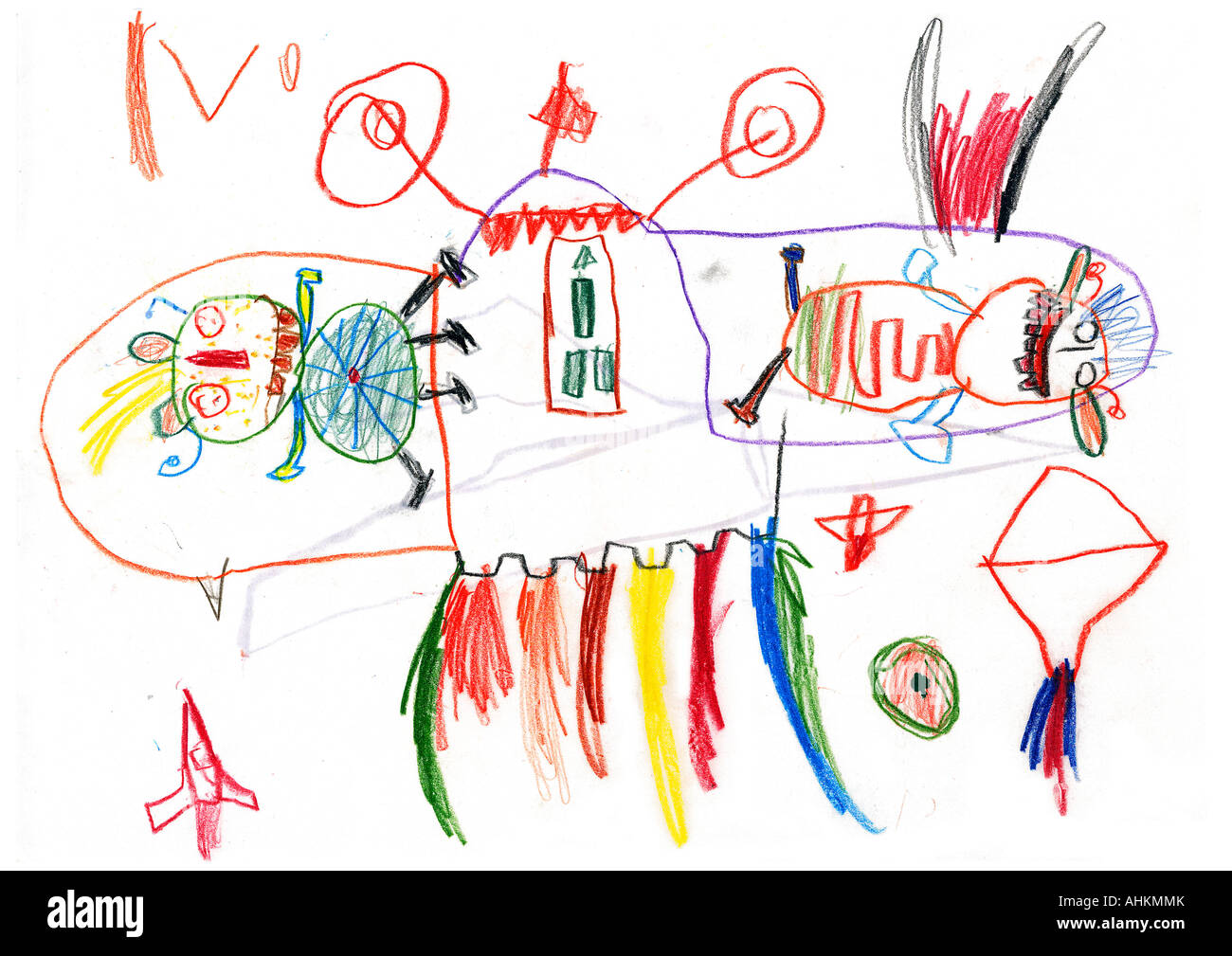 Space Rocket Children S Drawing High Resolution Stock Photography And Images Alamy