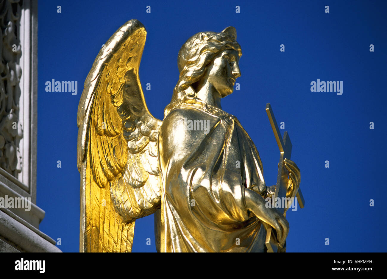 HRV Kroatien Zagreb  Engel an der Christus Stele in Zagreb Croatia Angel at Stele of Christus in Zagreb Stock Photo