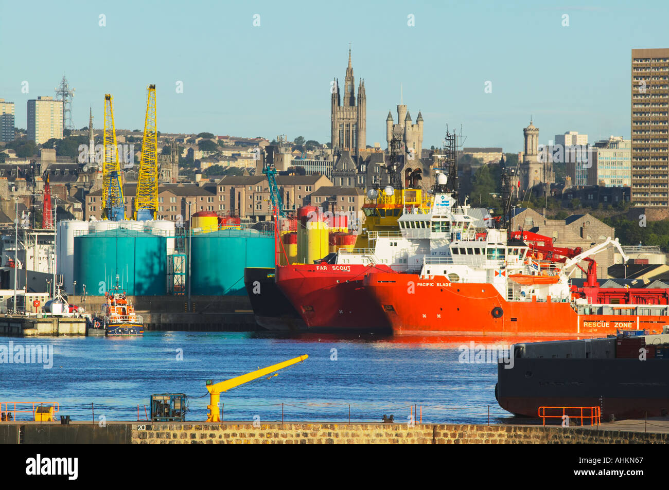 Aberdeen Harbour, Aberdeen, Scotland Stock Photo