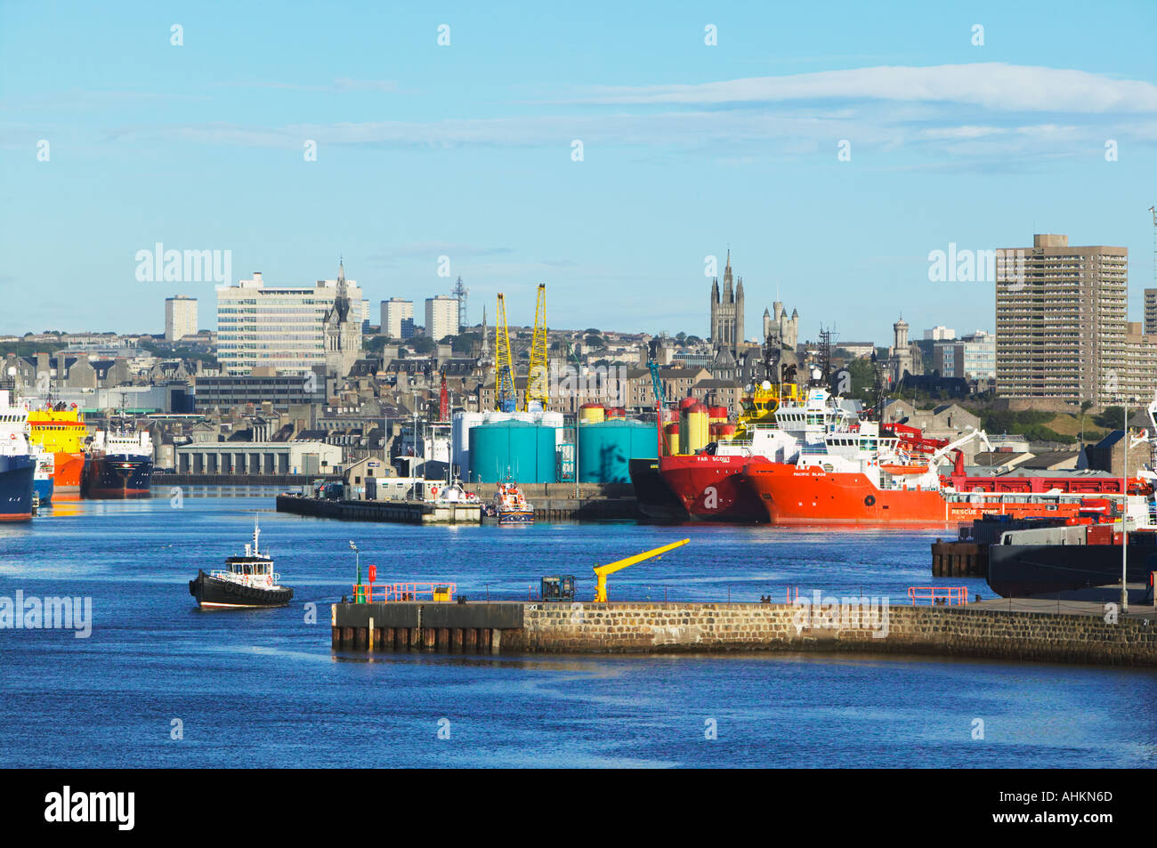 Aberdeen Harbour, Aberdeen, Scotland Stock Photo