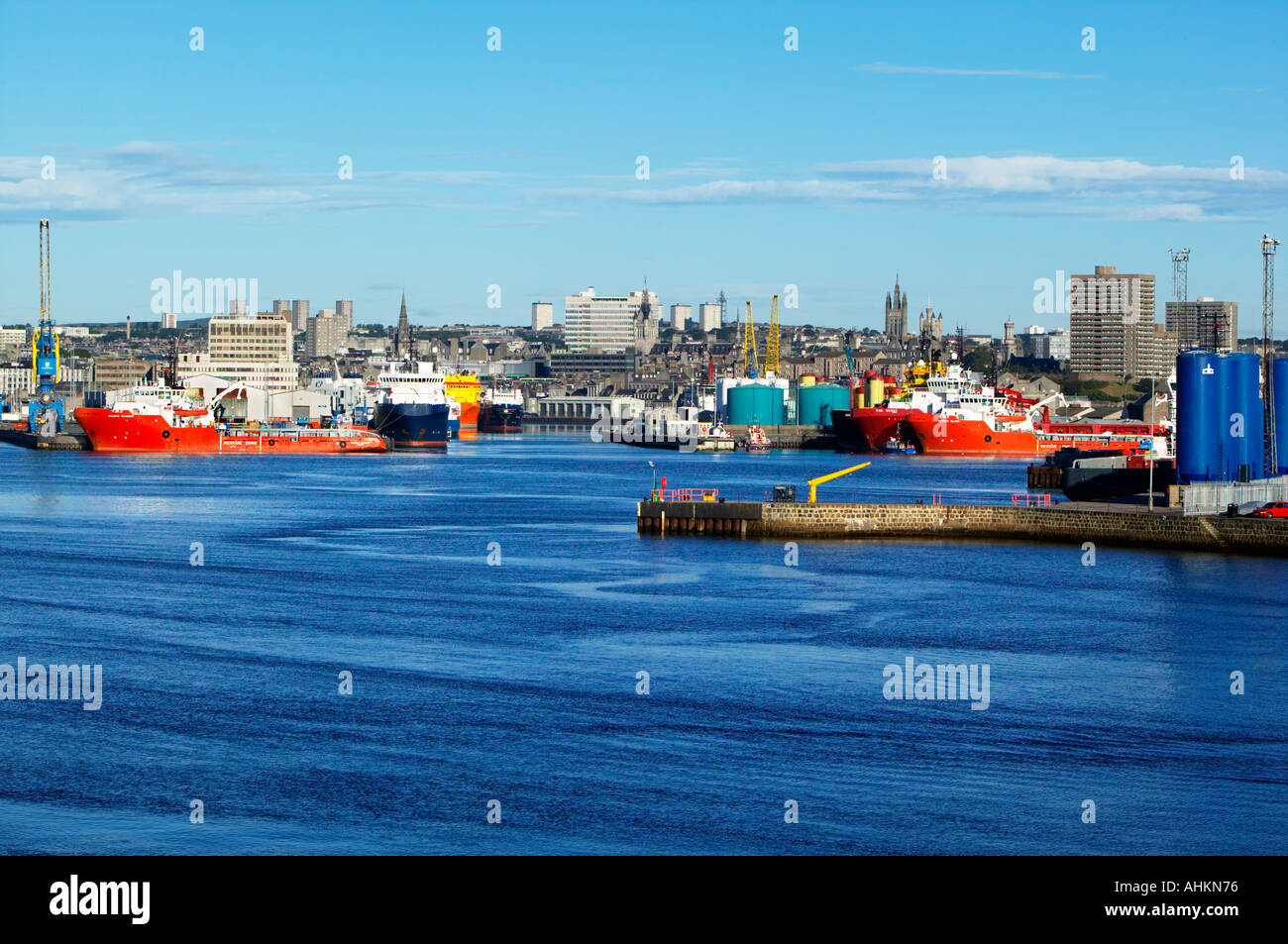 Aberdeen Harbour, Aberdeen, Scotland Stock Photo