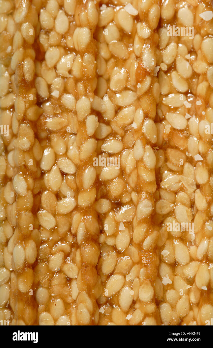 Halvah candy bar made of sesame seeds and honey, full frame Stock Photo
