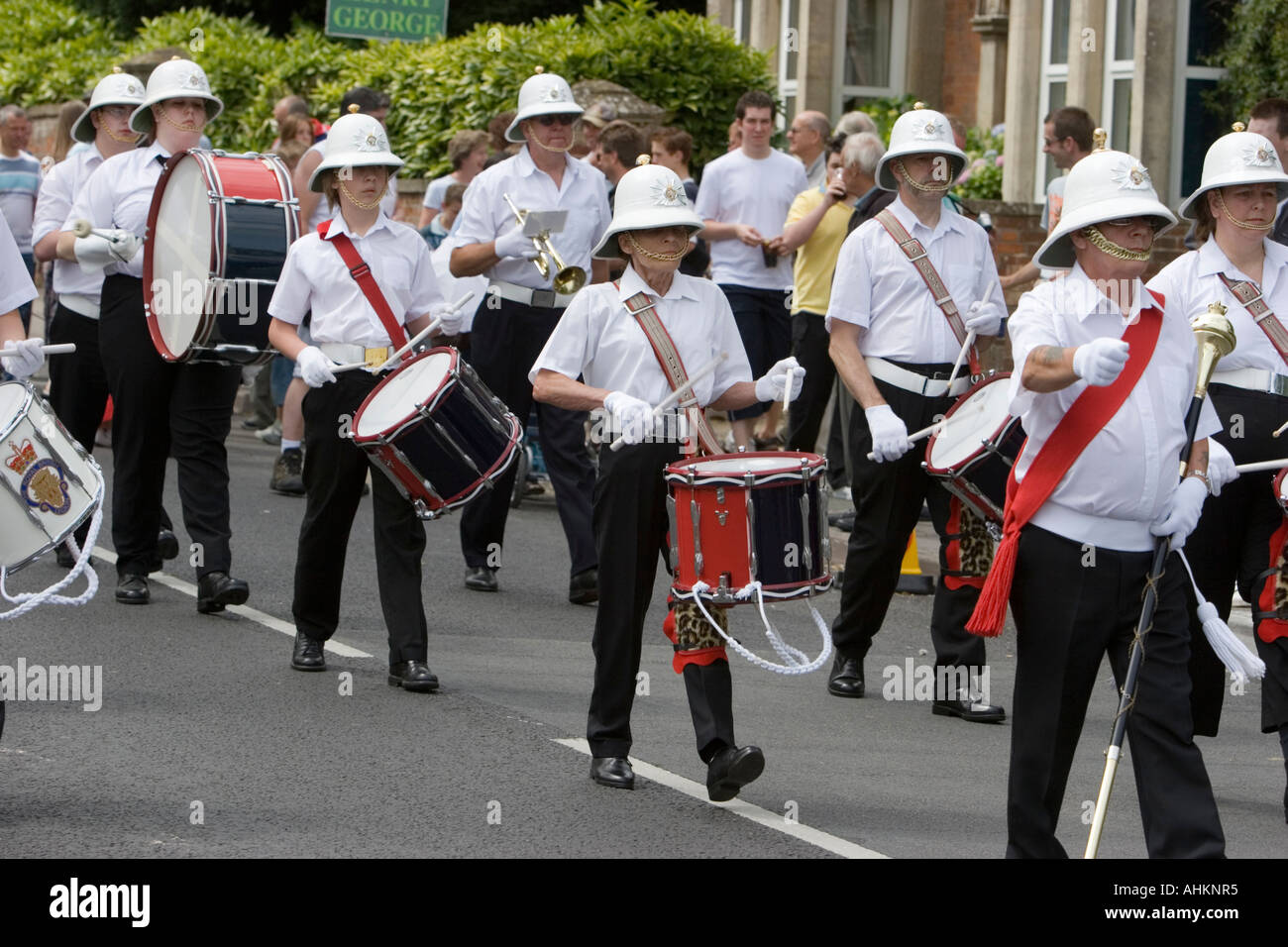 Marching band in the carnival parade Stock Photo Alamy