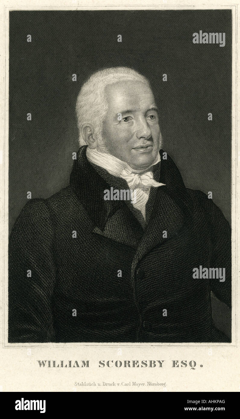 Scoresby, William, 5.10.1789 - 21.3.1857, British navigator, half length, steel engraving by Carl Mayer, 19th century, Artist's Copyright has not to be cleared Stock Photo