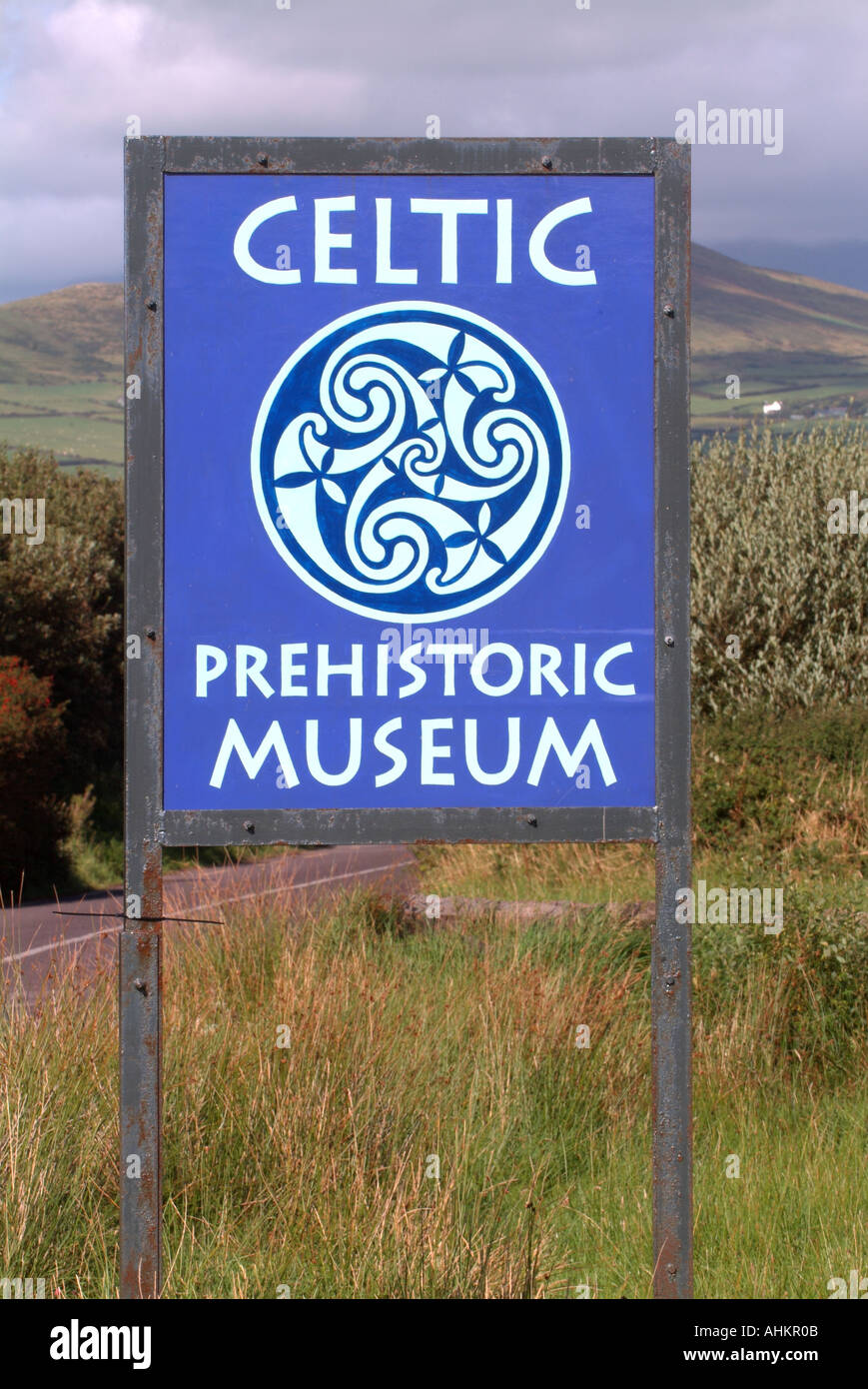 a sign for the celtic prehistoric museum Dingle, County Kerry republic of Ireland Eire Stock Photo