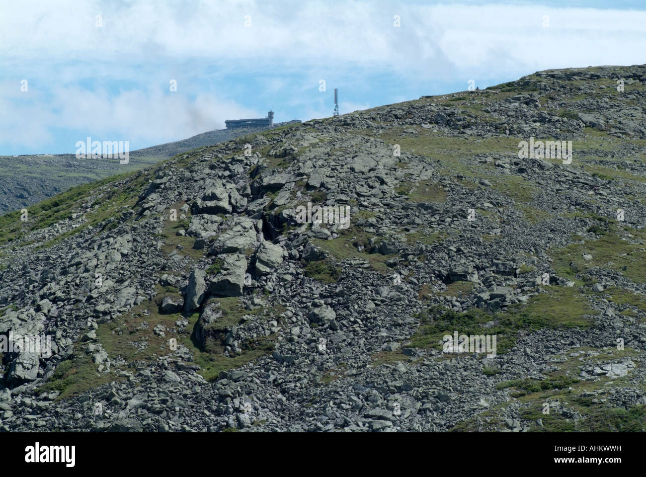 Mount Washington from the Appalachian Trail in the White Mountains, New Hampshire USA Stock Photo