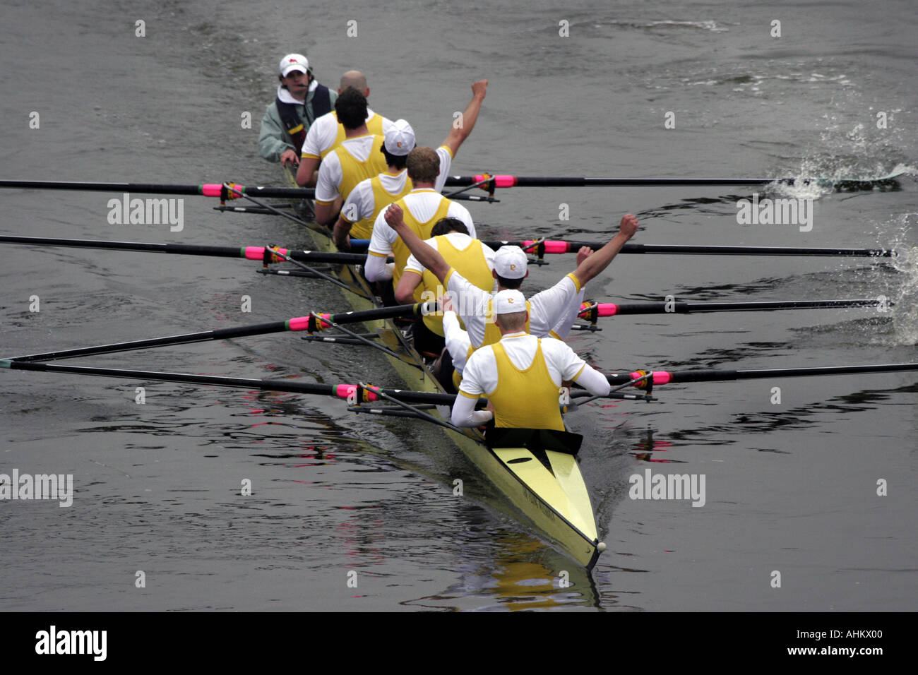 The Boat Race finish Stock Photo Alamy
