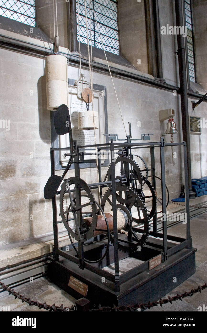 Medieval Clock 1386 in Salisbury Cathedral Wiltshire England UK