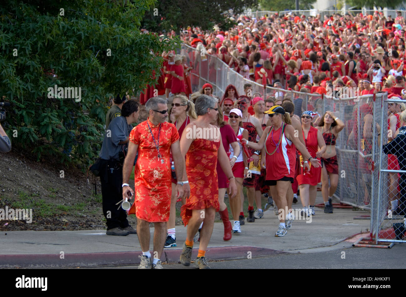 Red Dress Run Downtown San Diego California Stock Photo 4734704