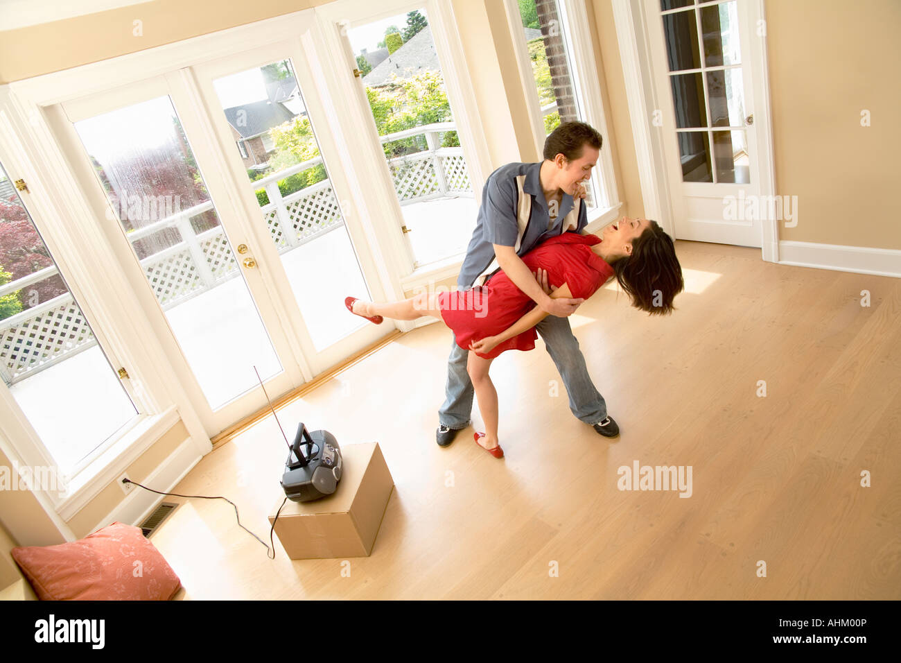 Young woman dancing in empty hi-res stock photography and images - Alamy