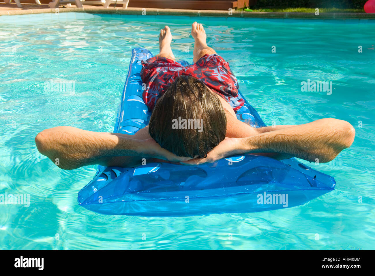 man in floaties