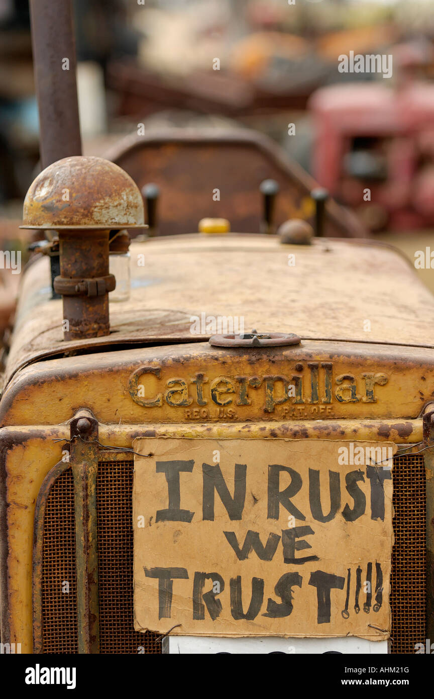 Rusting tractors Antique Gas and Steam Engine Museum Vista California USA Stock Photo