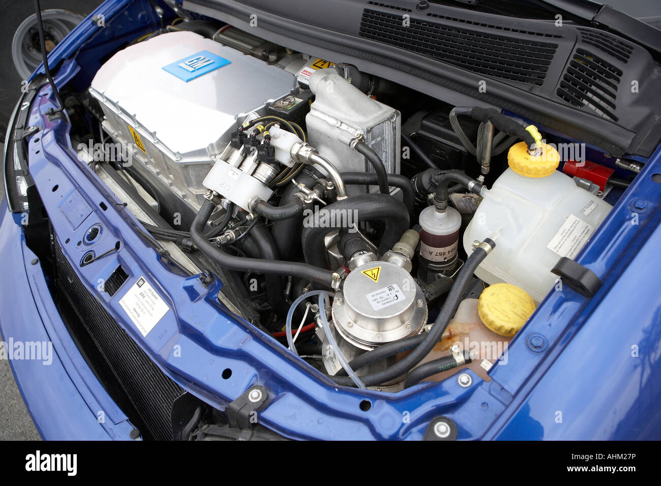 HydroGen 3 Fuel Cell Minivan at Hydrogen Plant, Reykjavik Iceland Stock