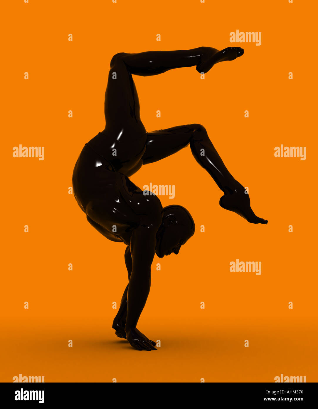 acrobat balancing on his head Stock Photo - Alamy
