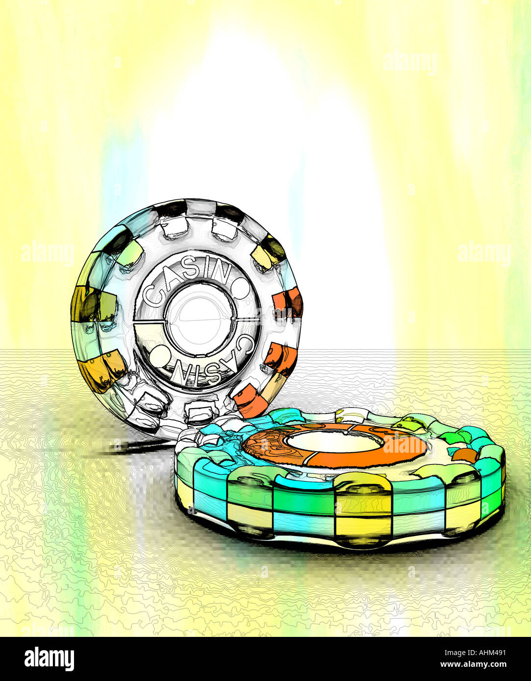 casino chips Stock Photo