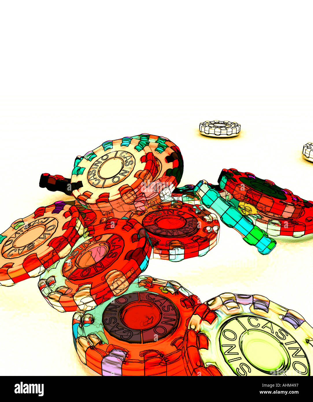 casino chips Stock Photo