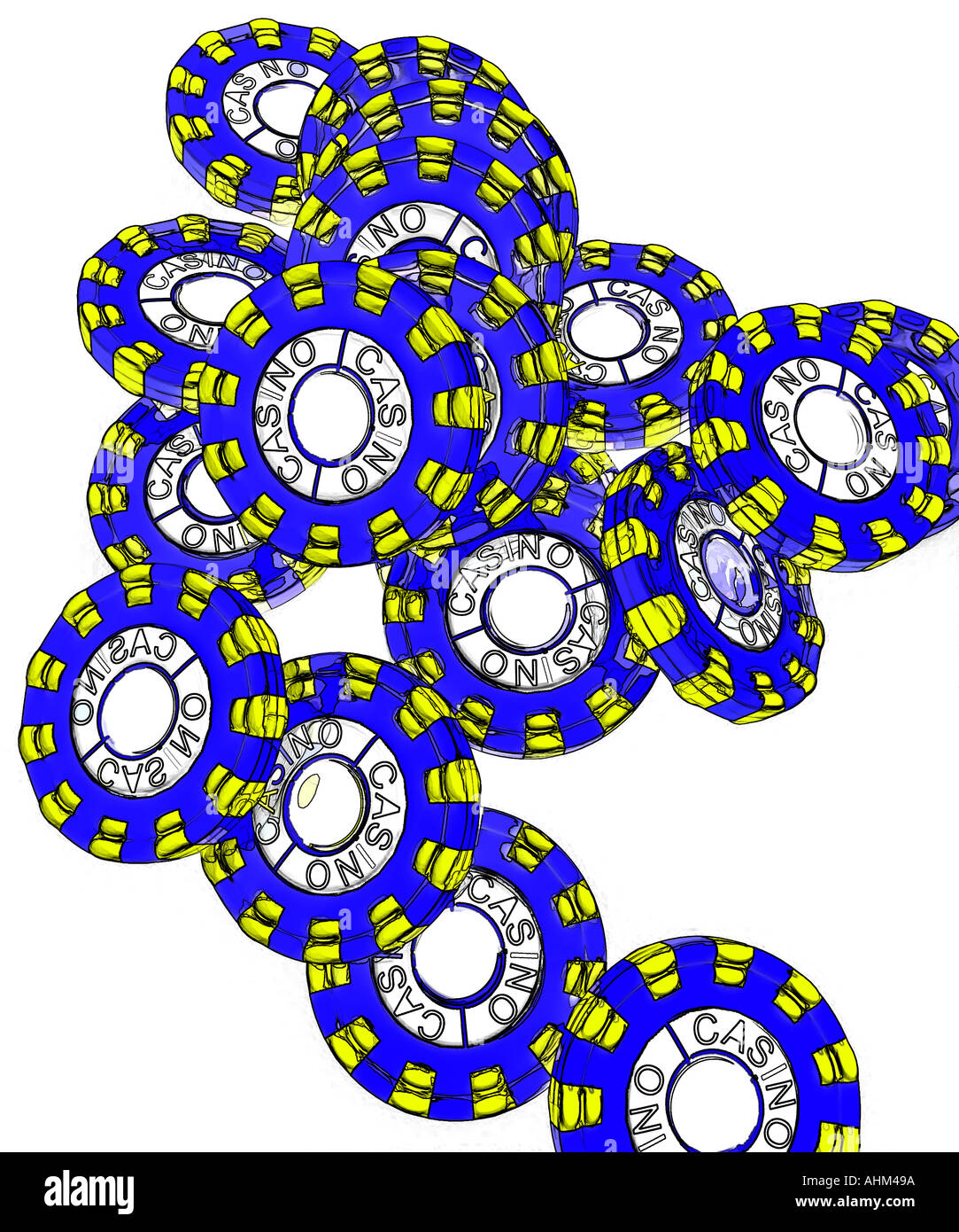 casino chips Stock Photo