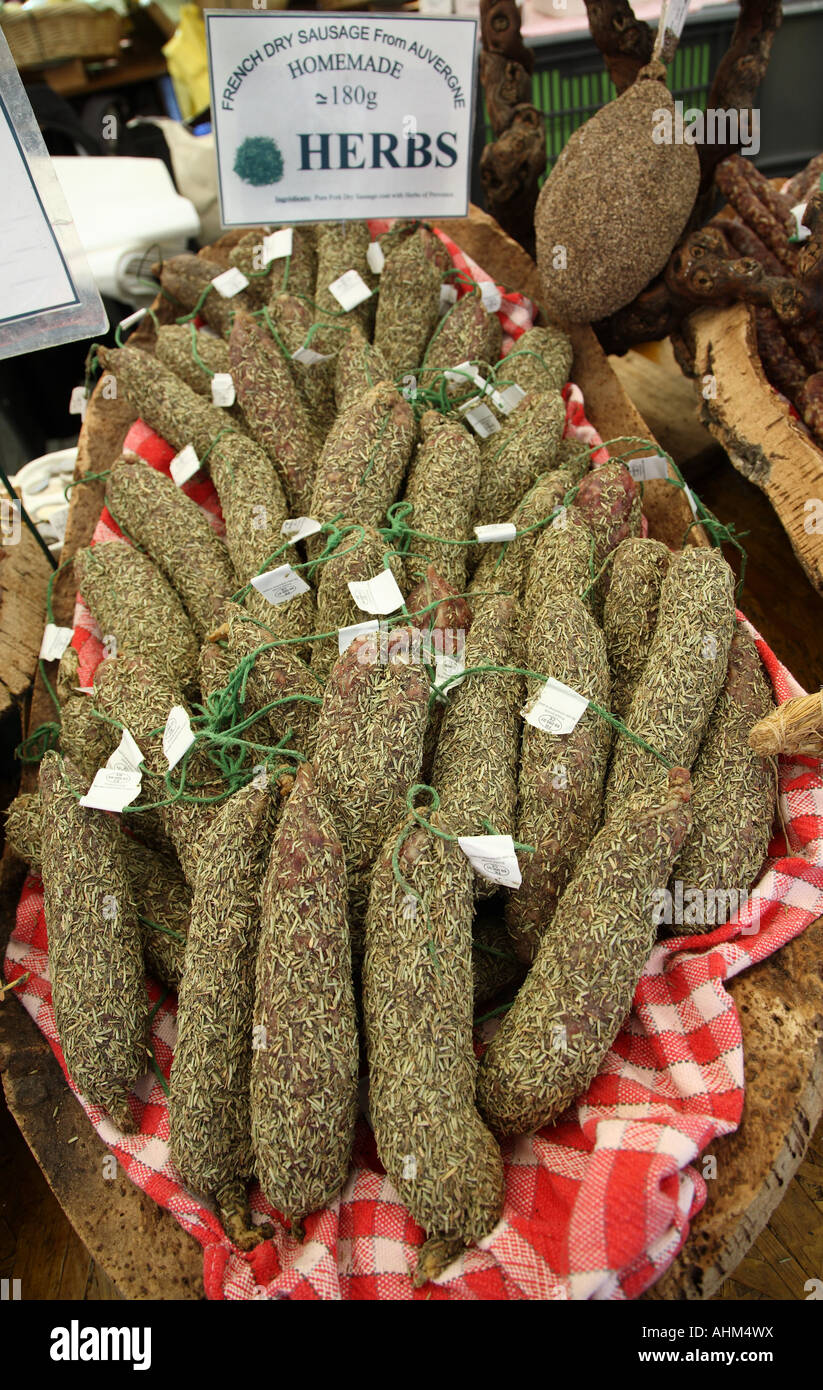 French made sausages made from Herbs being sold in Continental Market
