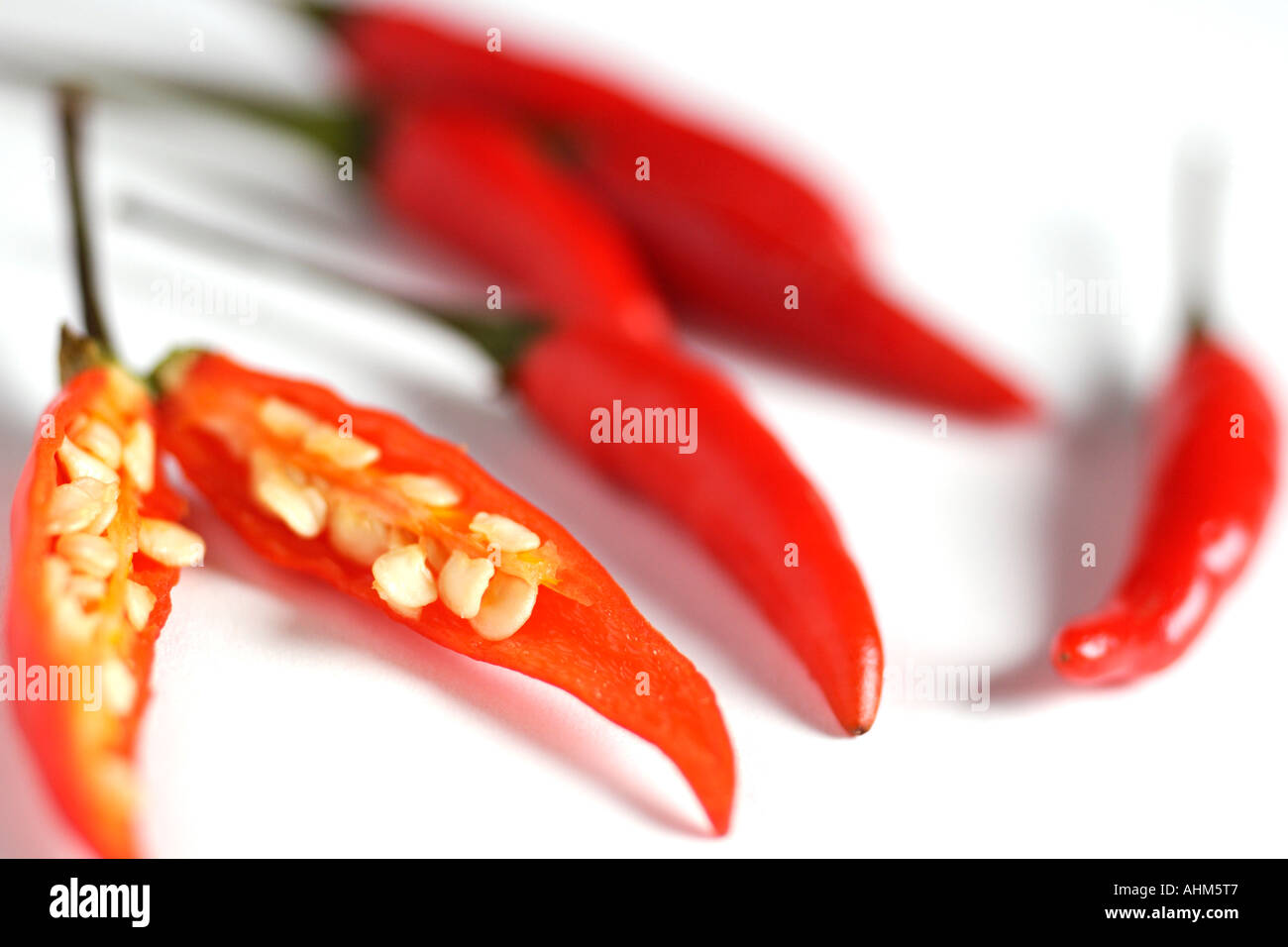 Red bird's eye chillies Stock Photo Alamy