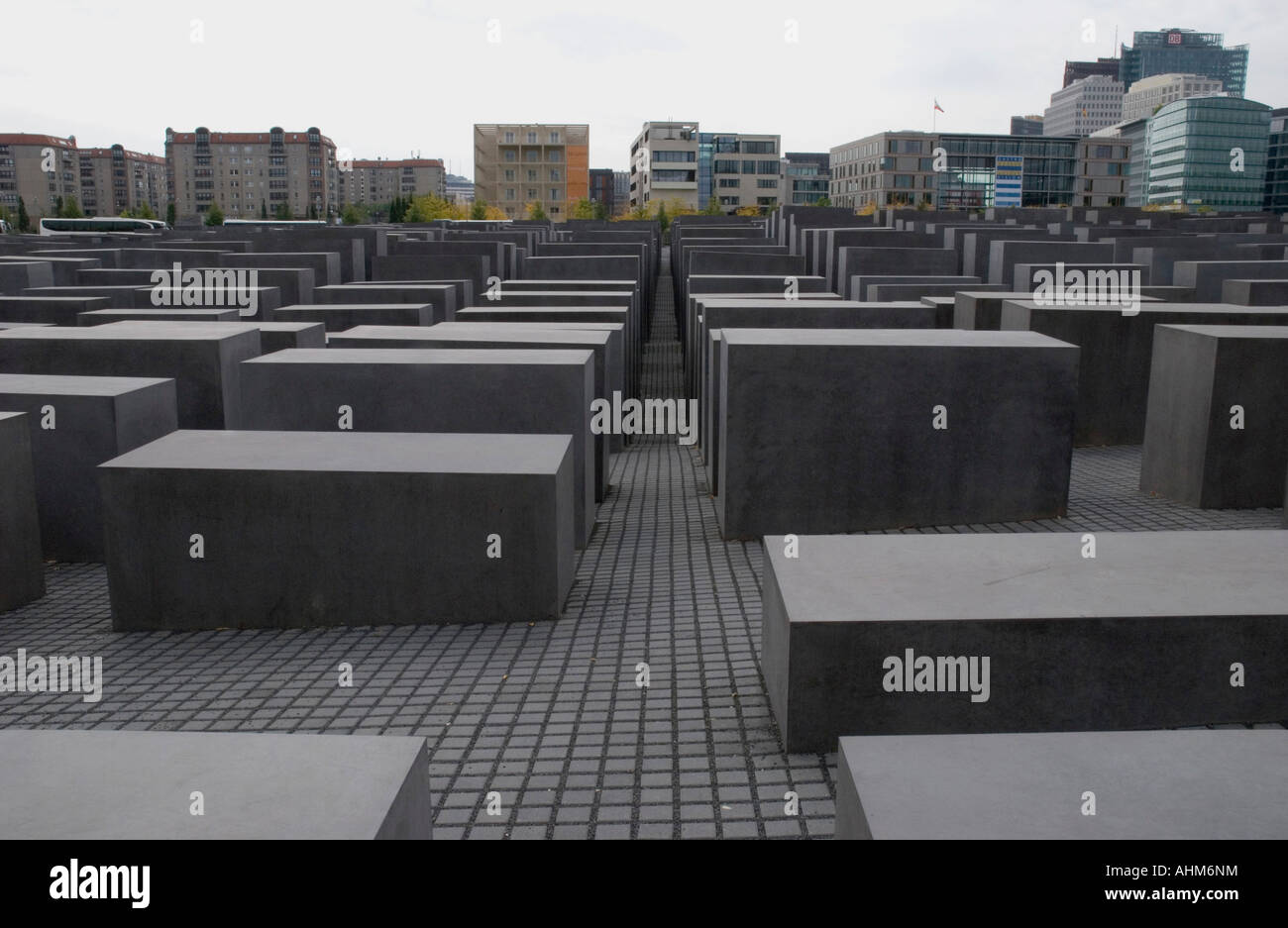 Monumento conmemorativo en recuerdo al holocausto judio.berlin.alemania.germany Stock Photo
