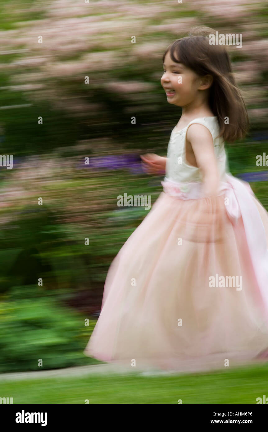 Running Happyly Female child happily running Stock Photo - Alamy