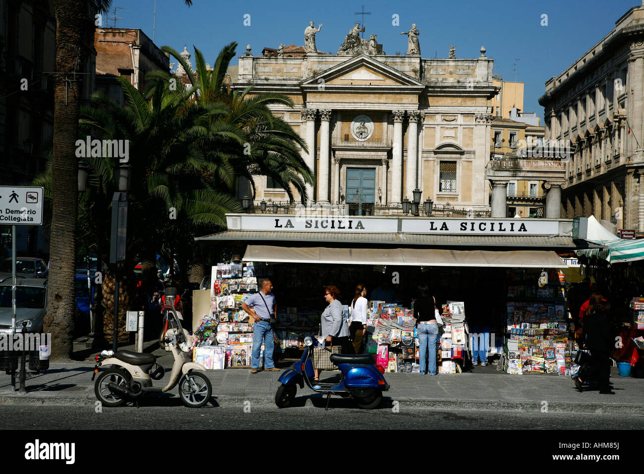 Newsstand in catania Sicily Stock Photo