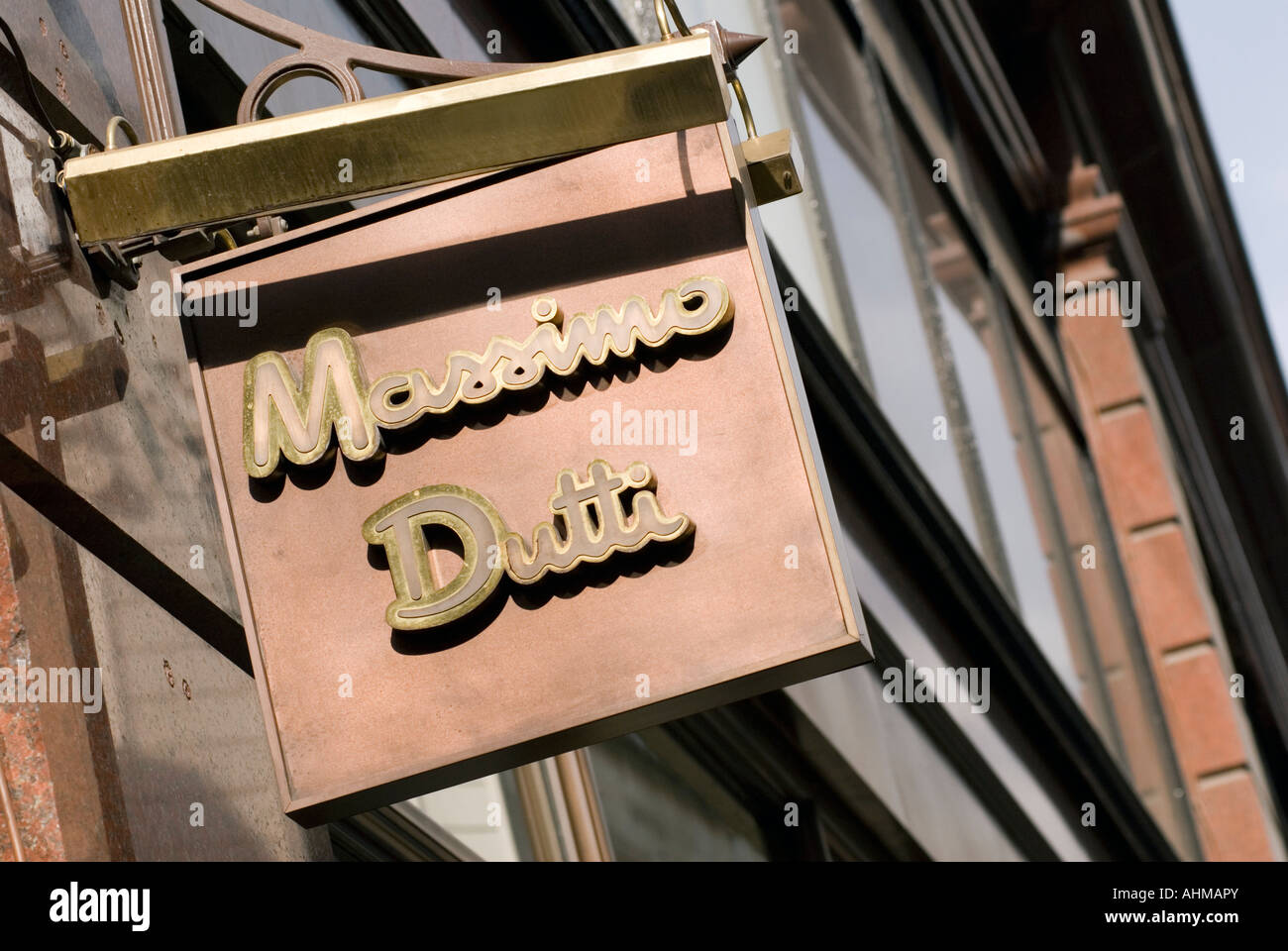 Massimo Dutti shop sign on Regents Street in London UK Stock Photo - Alamy