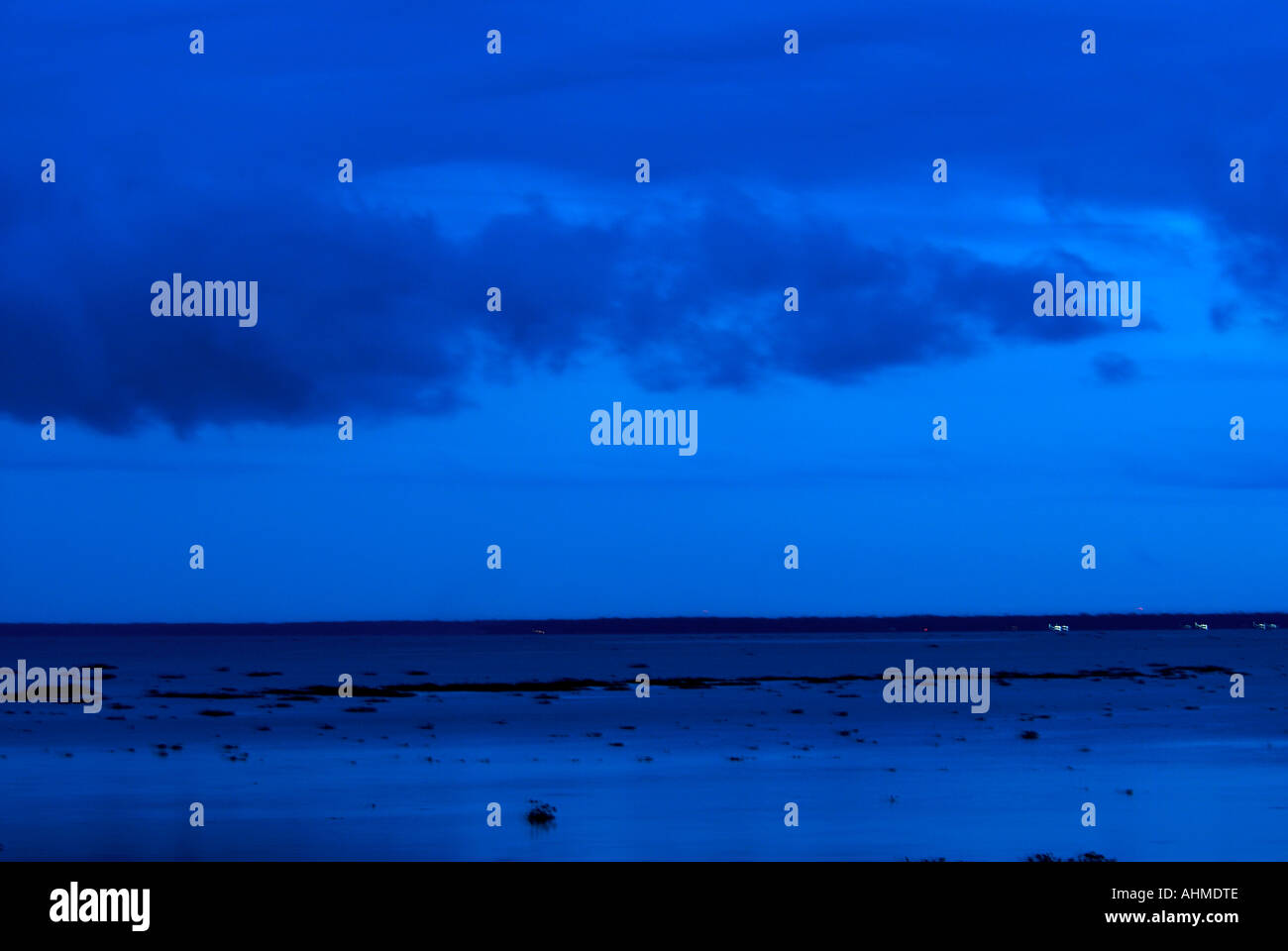 MONSOON SETTING OVER VEMBANAD LAKE KUMARAKOM KERALA Stock Photo