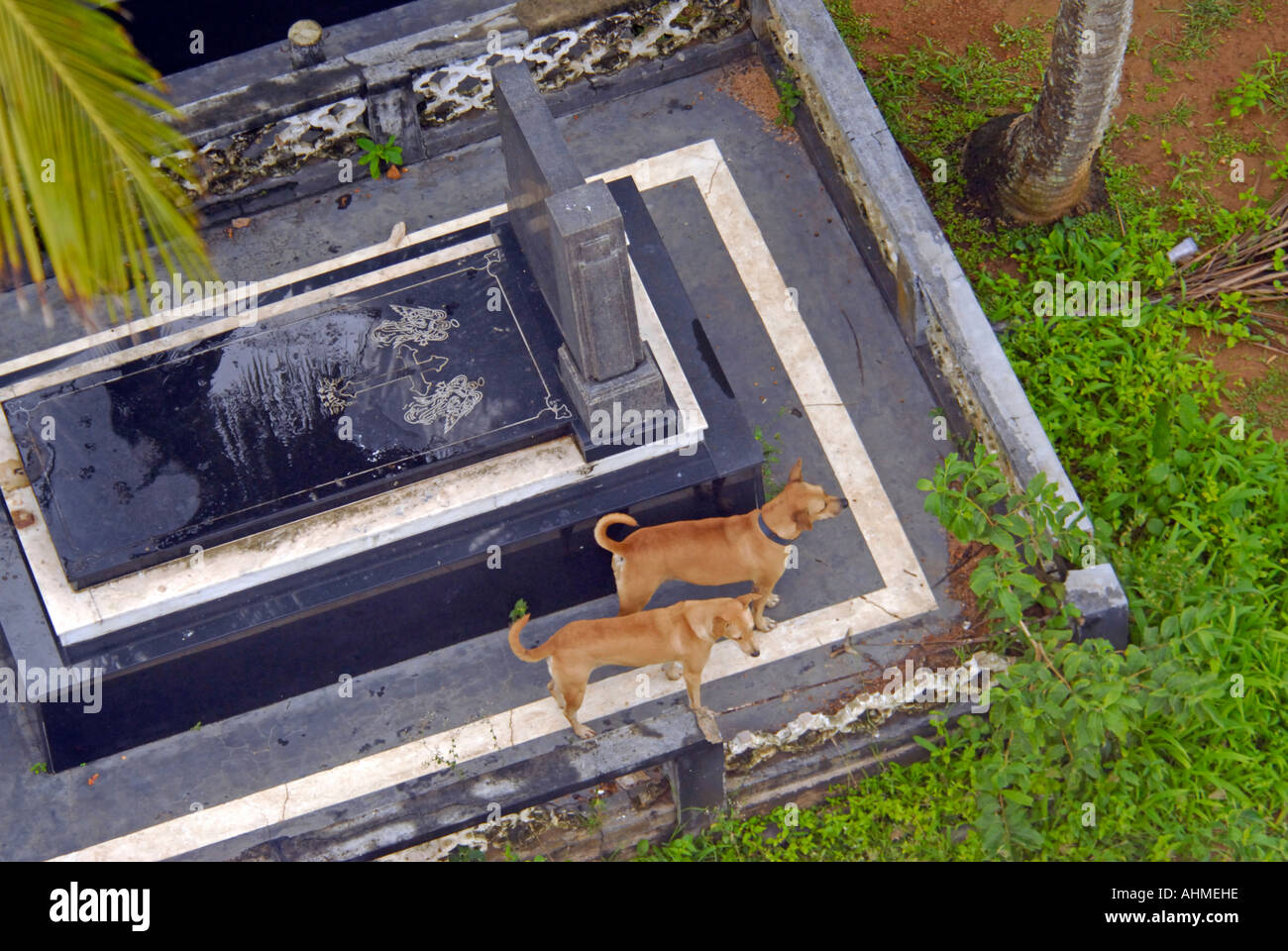 A CEMETERY IN VIZHINJAM TRIVANDRUM Stock Photo