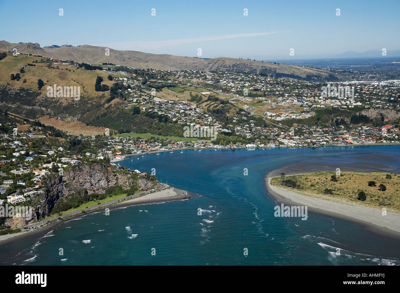 Entrance to Heathcote and Avon Estuary Christchurch Canterbury South