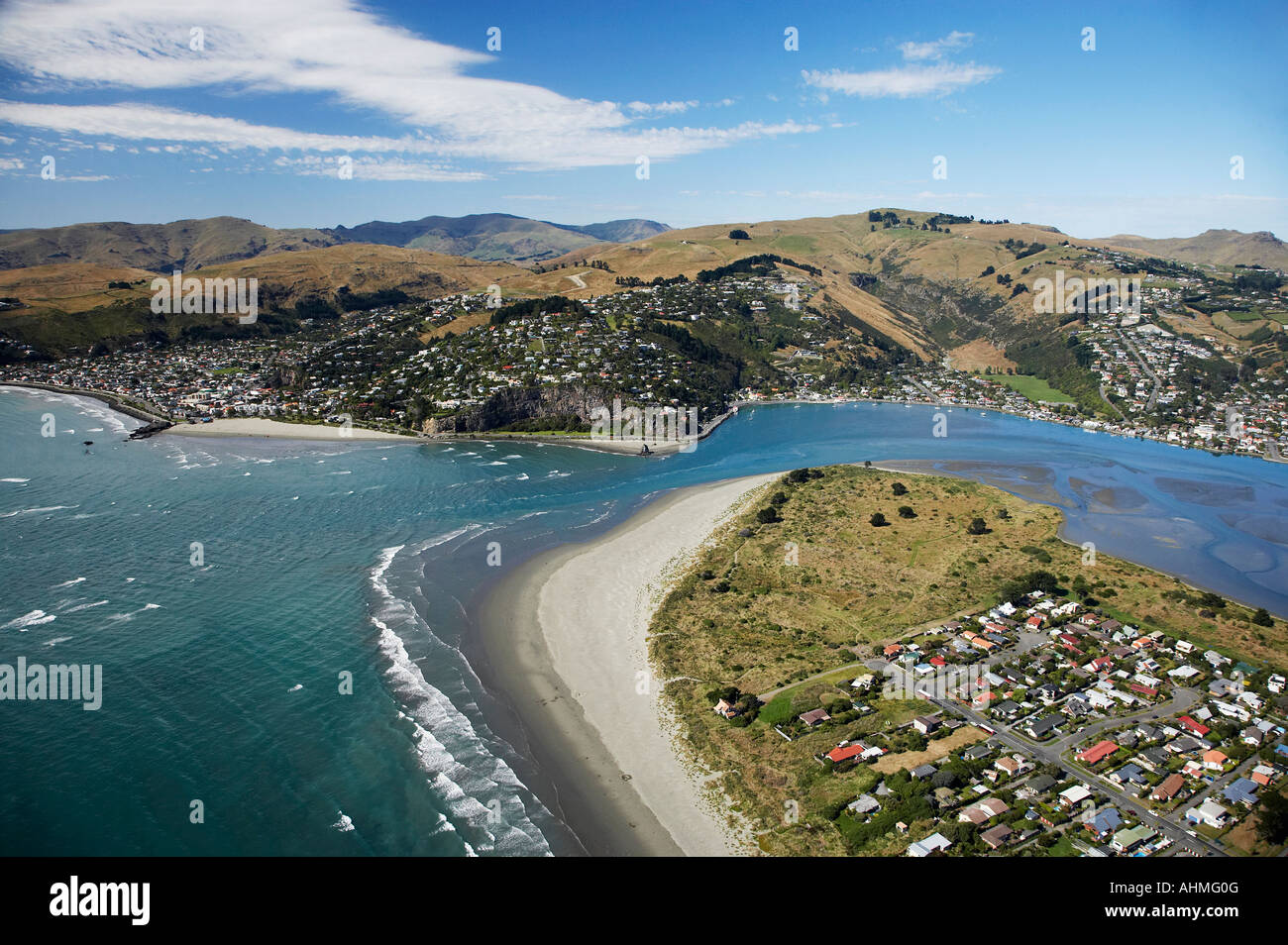 Entrance to Heathcote and Avon Estuary Christchurch Canterbury South