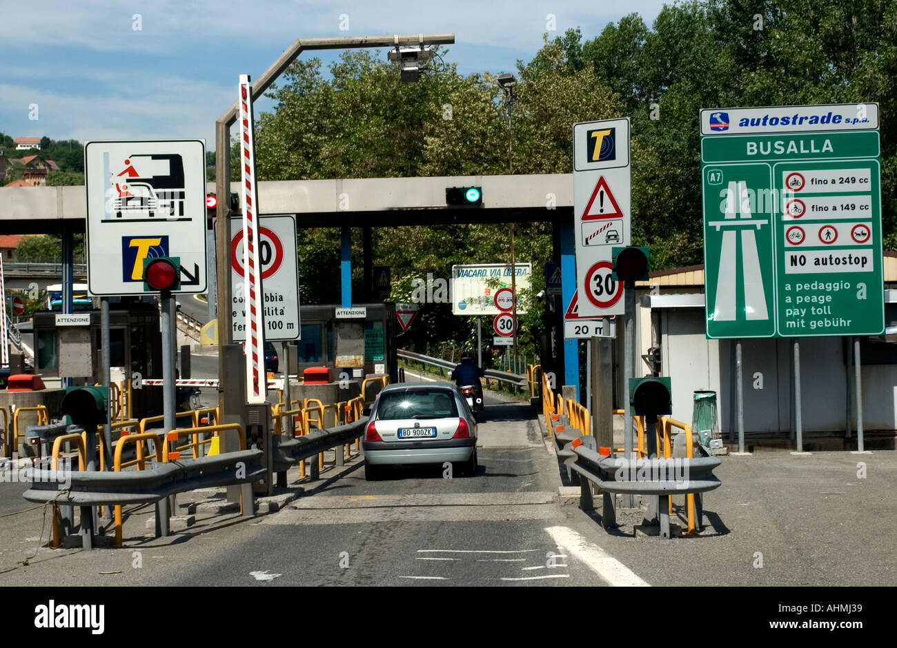 Italian Toll road turnpike Autostrada Italy Cars Stock Photo - Alamy