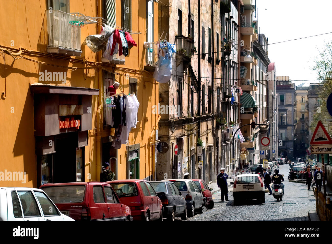 Toledo Naples Italy Italian ,People man woman town Stock Photo