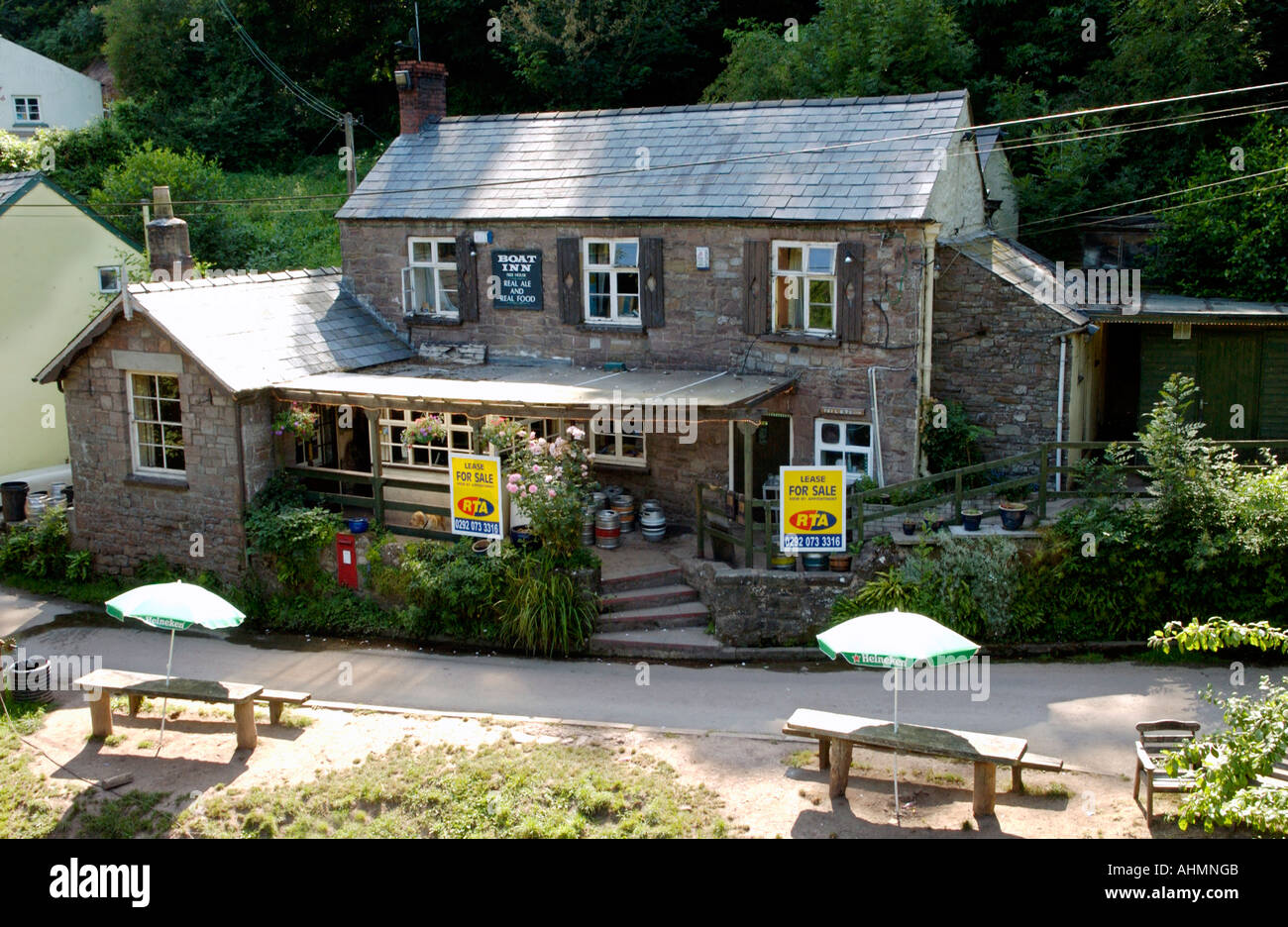 Boat Inn pub for sale at Penallt near Chepstow Monmouthshire South East Wales UK Stock Photo