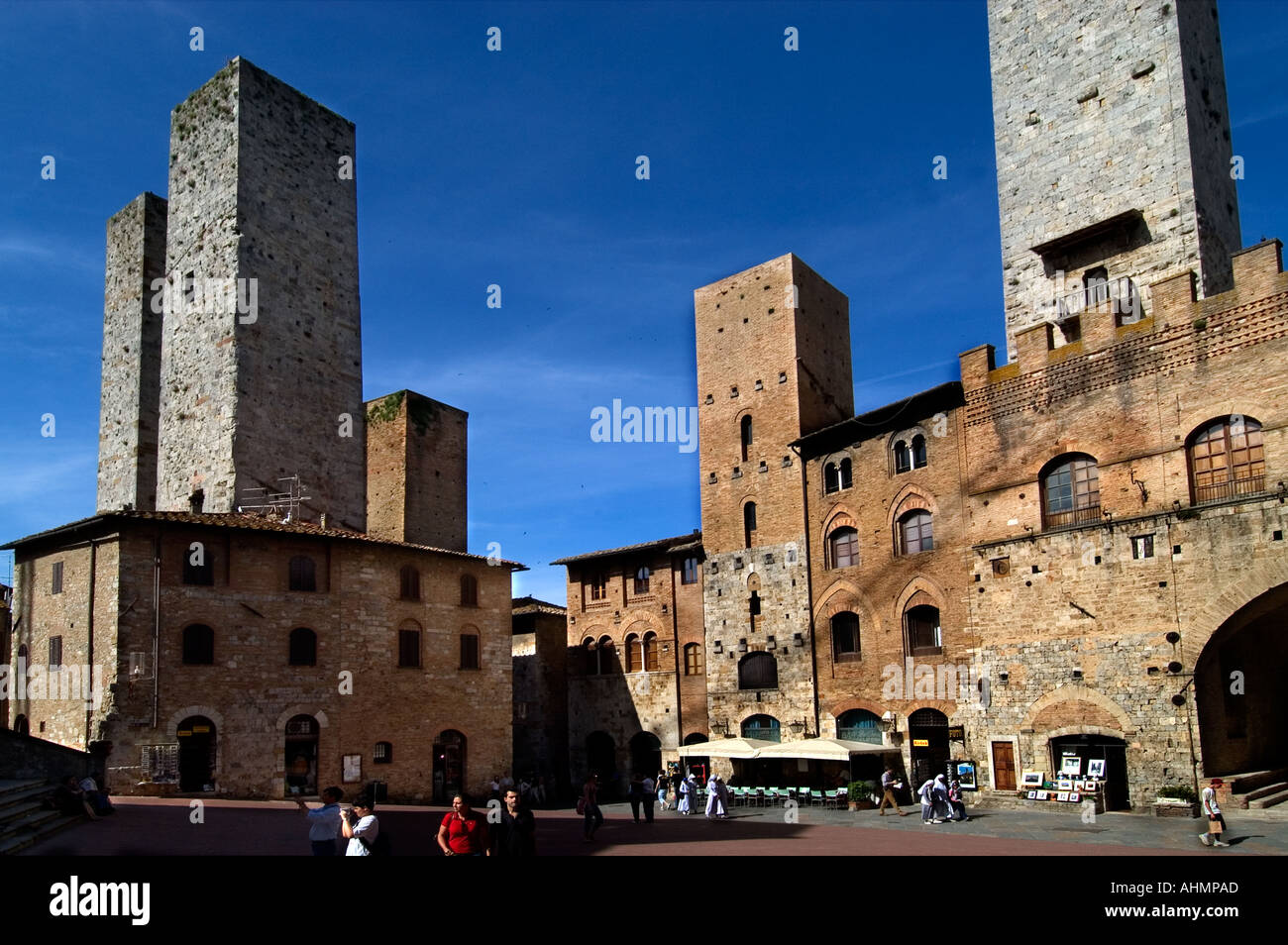 Tuscany Italy Italian San Gimignano historic town Stock Photo