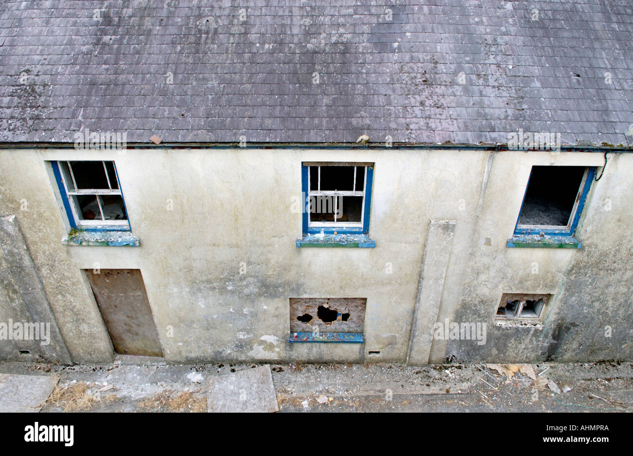 Derelict abandoned farm at Llandeilo Carmarthenshire Wales UK farmhouse
