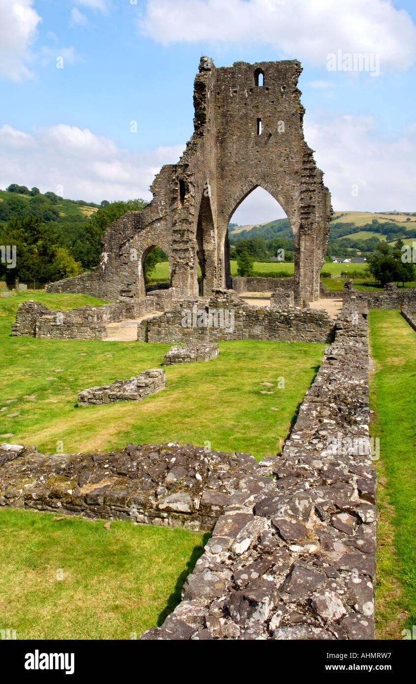Ruins of 12th Century Talley Abbey near Llandeilo Carmarthenshire Mid Wales UK Stock Photo