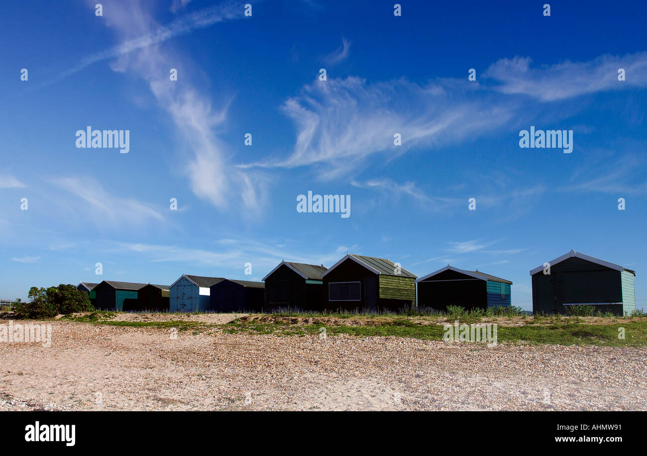 Beach Huts Seasalter Kent UK Stock Photo Alamy