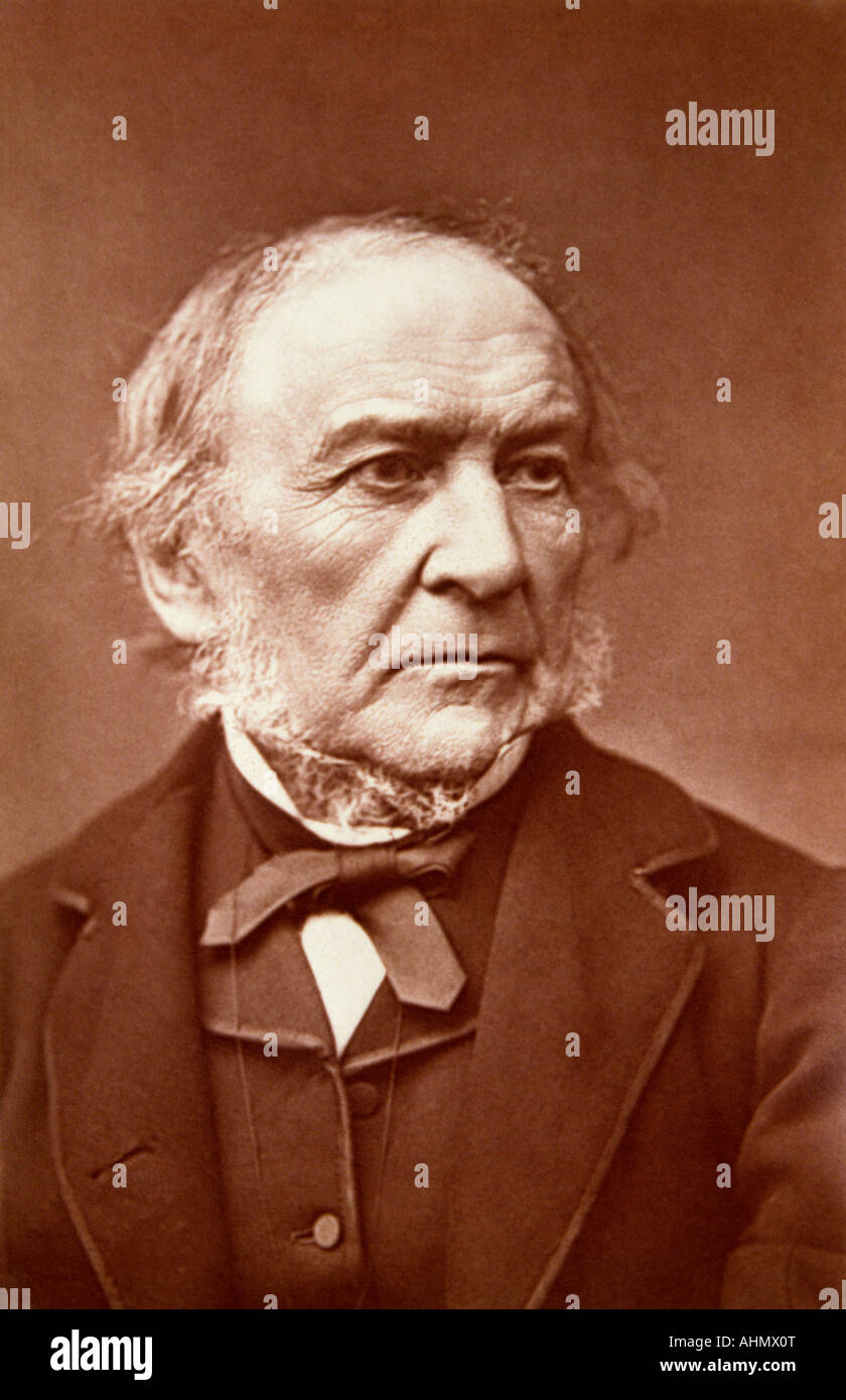Photographic history woodburytype picture of W E Gladstone by London Stereoscopic Company Stock Photo